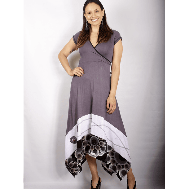 Vestido Sesasi Sale gris solo S ,kve583 1