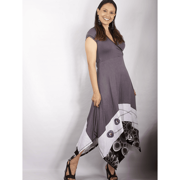 Vestido Sesasi Sale gris solo S ,kve583 3