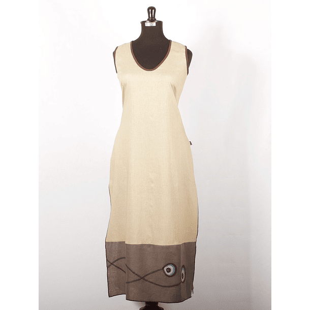 Vestido Celina lino crudo. ks11 