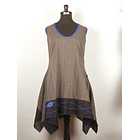 Vestido Giglia gris bordado k16 1