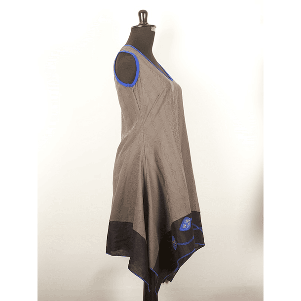 Vestido Giglia gris bordado k16 3