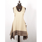 Vestido giglia lino crudo k16 1