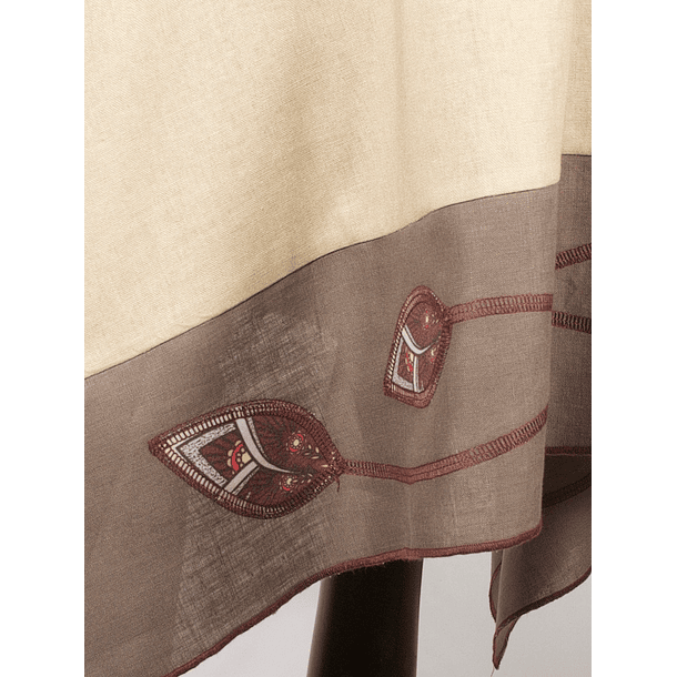 Vestido giglia lino crudo k16