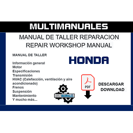 Manual De Taller Honda Accord (1990-1993) Ingles