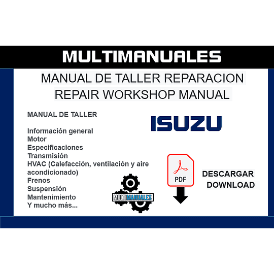 Manual De Reparacion Motor 4zd1 Isuzu Ingles