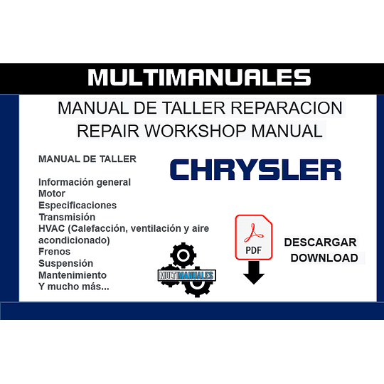 Manual De Taller Y Diagramas Chrysler Crossfire 2004-2008 Ingles