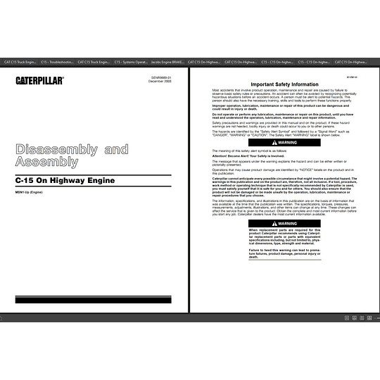 Manual del motor de camión CAT C15 Esquema eléctrico y solución de problemas