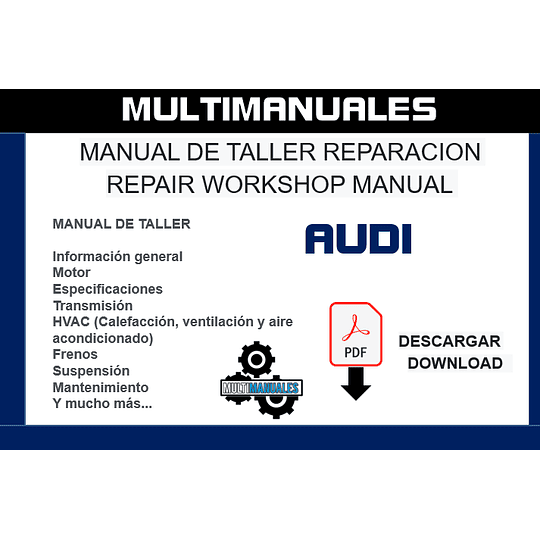 Manual De Taller Audi A3 1997 Ingles