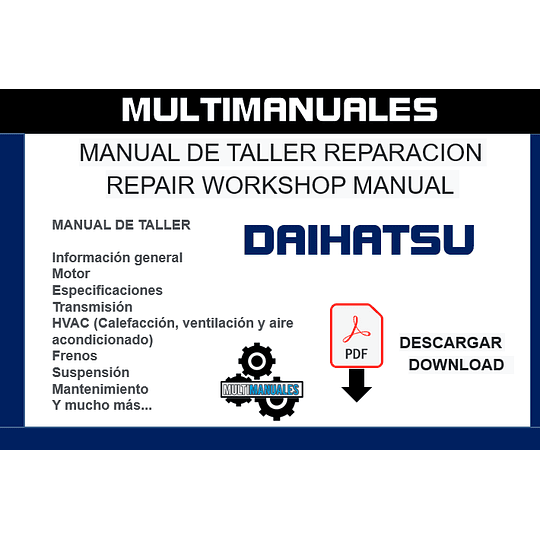 Manual De Taller Daihatsu Charade 1993-2000 Ingles