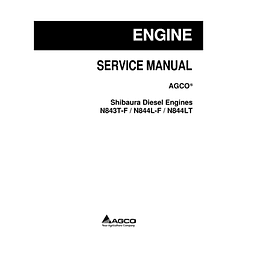 Manual de servicio y operador de motores diésel AGCO Shibaura N843T-F N844L-F N844LT