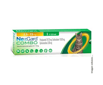 PIPETA GATO NEXGARD COMBO 2.5 A 7.5 KILOS