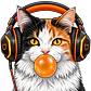 Pack Gato DJ PNG | Diseños Coloridos para Estampar Poleras, tazas, Polerones, sudaderas. - Thumbnail 10