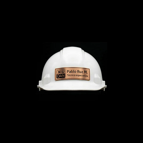 Placa de identificación para casco personalizado