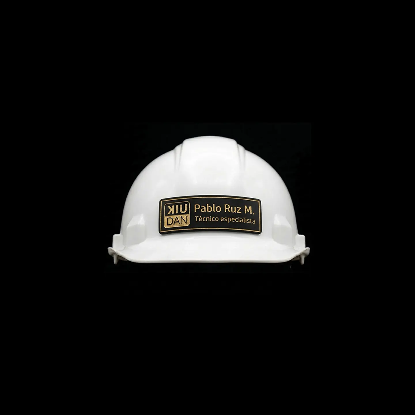 Placa de identificación para casco personalizado 4