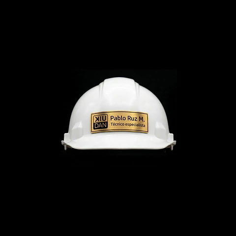 Placa de identificación para casco personalizado