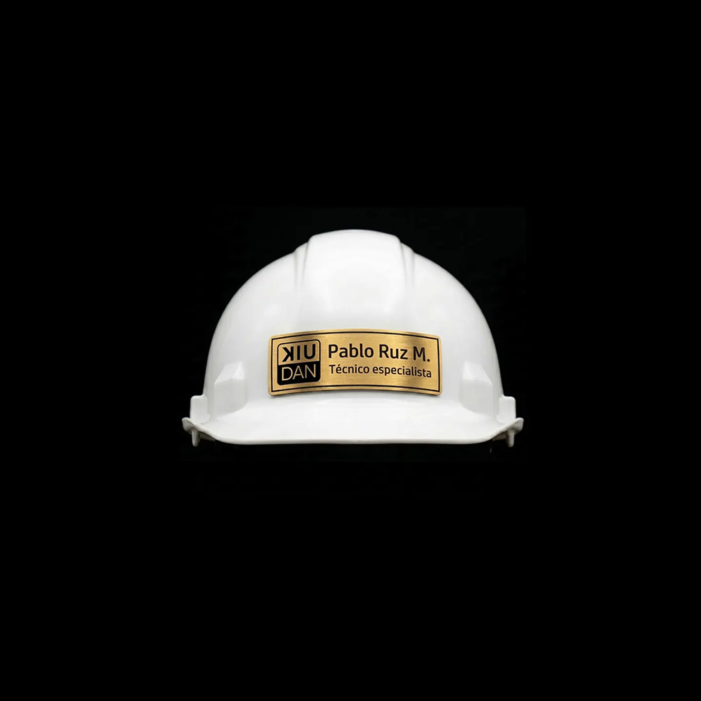 Placa de identificación para casco personalizado 2
