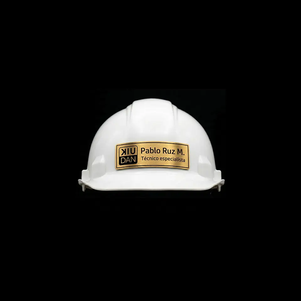 Placa de identificación para casco personalizado 2