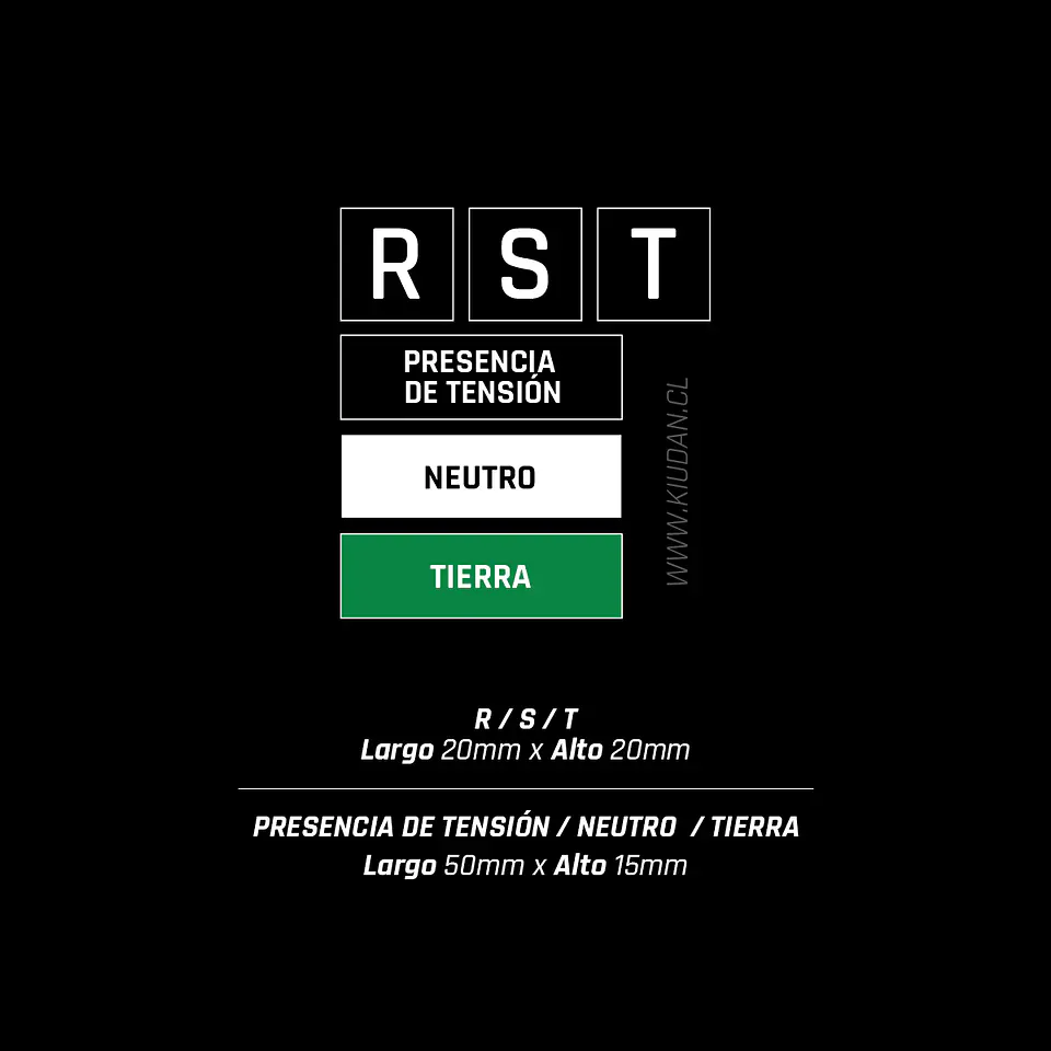 PACK R.S.T PRESENCIA DE TENSIÓN, NEUTRO, TIERRA  1