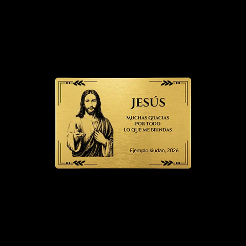 Placa Religiosa de Agradecimiento | Jesús