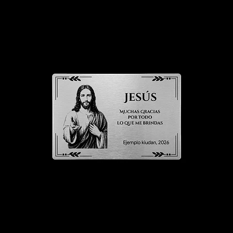 Placa Religiosa de Agradecimiento | Jesús