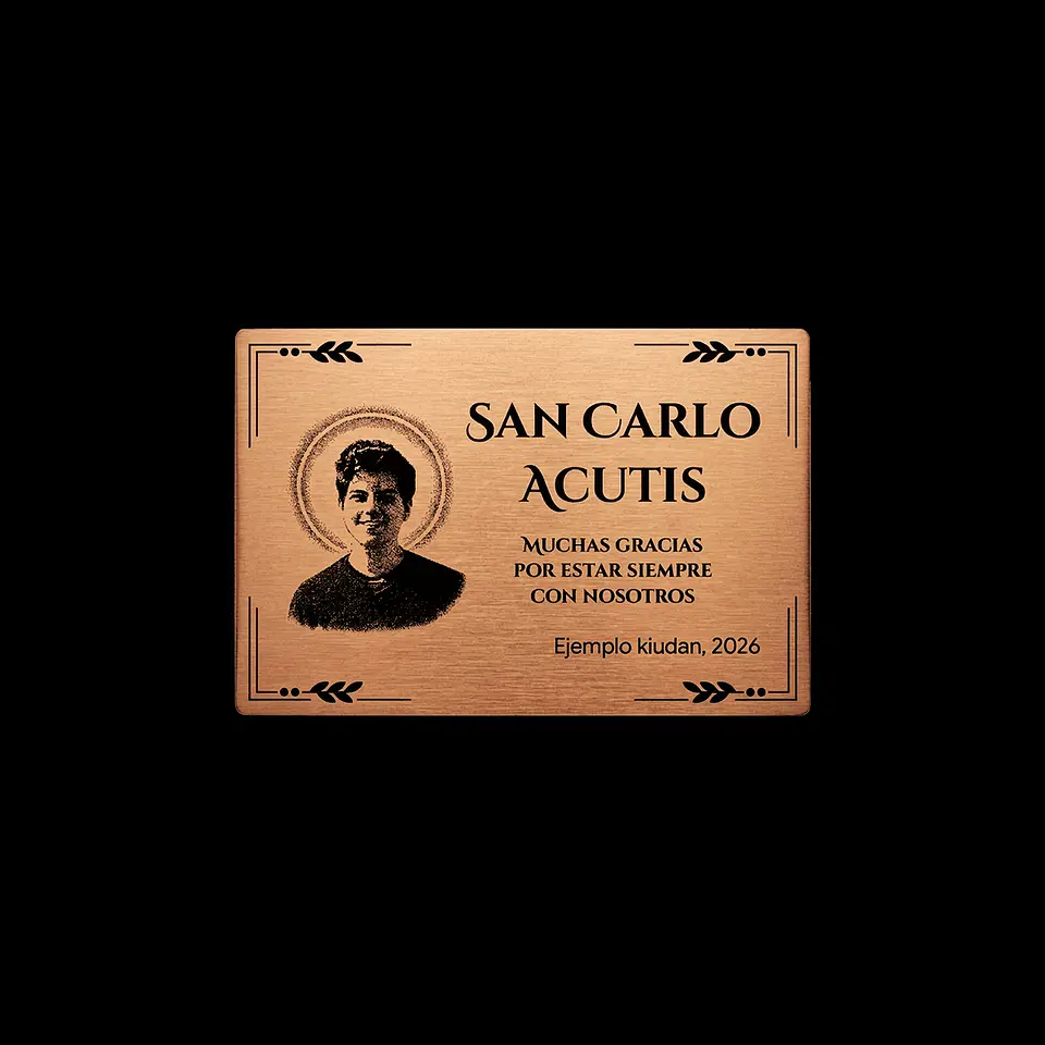 Placa Religiosa de Agradecimiento | San Carlo Acutis 1