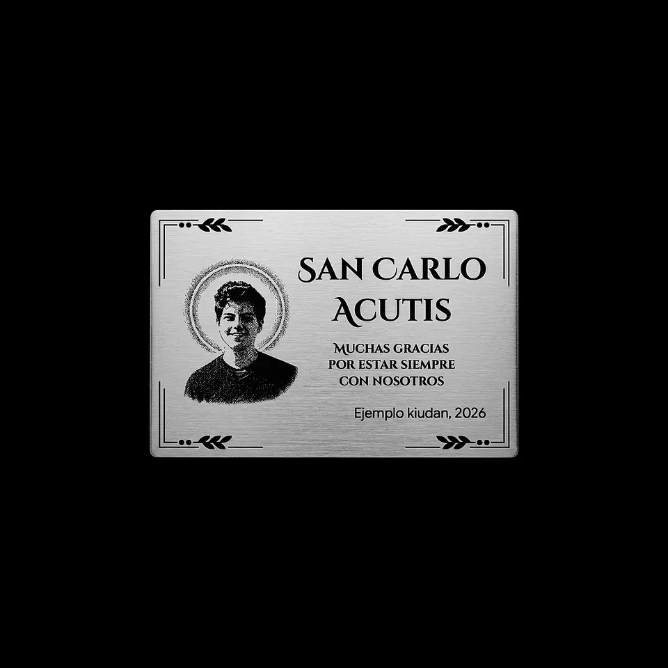 Placa Religiosa de Agradecimiento | San Carlo Acutis 2