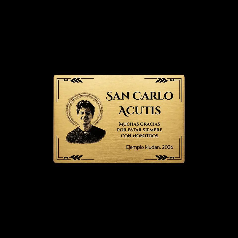 Placa Religiosa de Agradecimiento | San Carlo Acutis 3