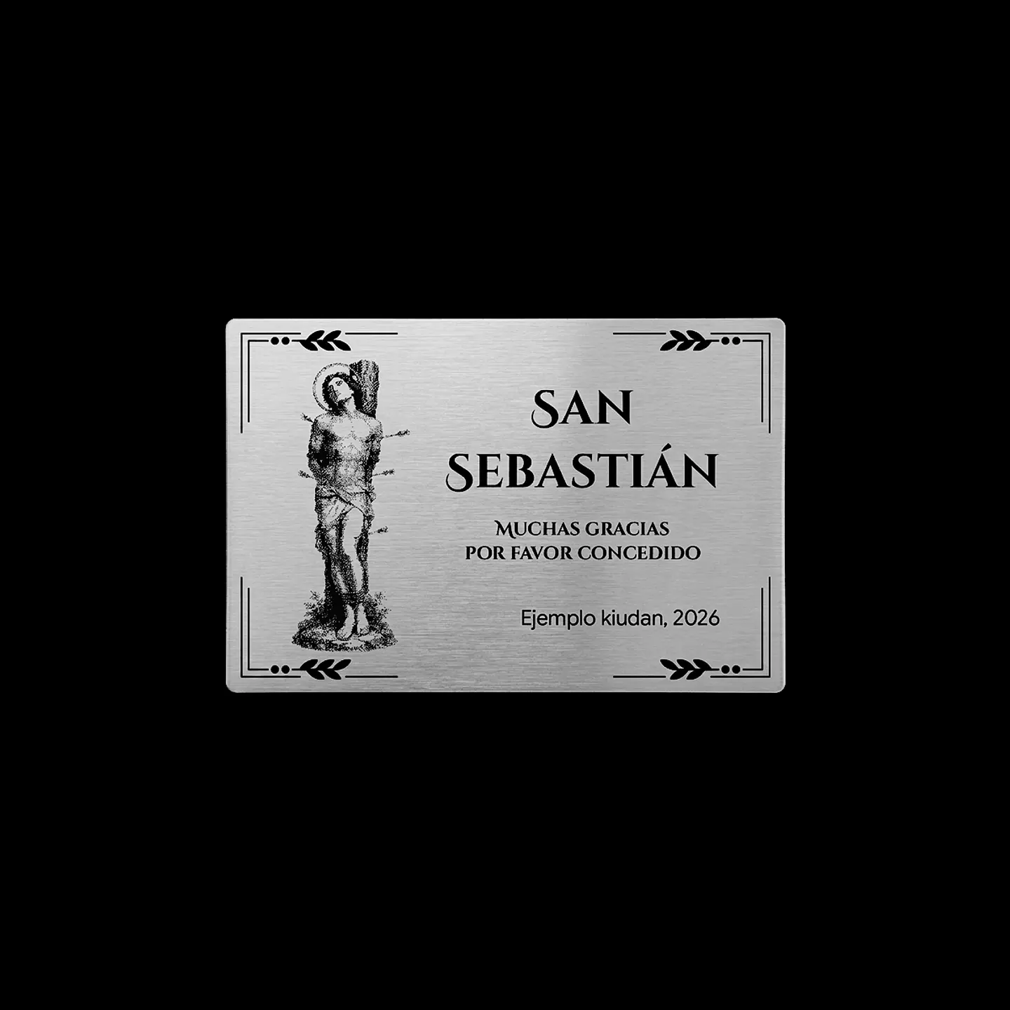Placa Religiosa de Agradecimiento | San Sebastián 3