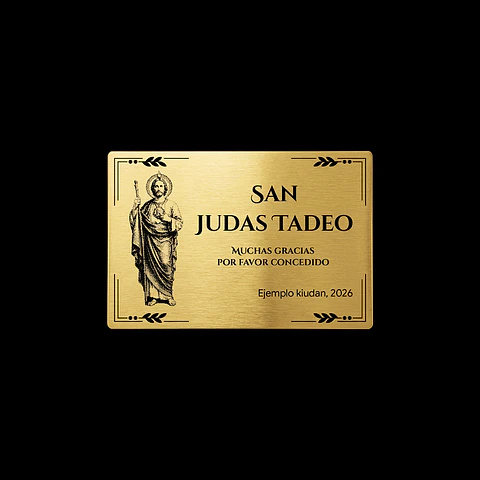 Placa Religiosa de Agradecimiento | San Judas Tadeo