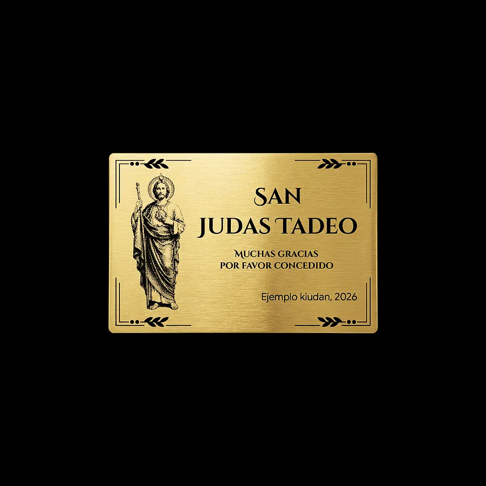 Placa Religiosa de Agradecimiento | San Judas Tadeo 1
