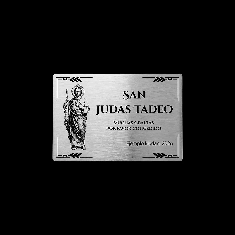 Placa Religiosa de Agradecimiento | San Judas Tadeo 2