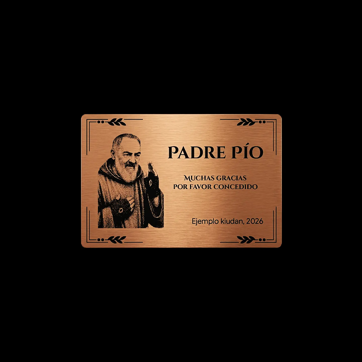 Placa Religiosa de Agradecimiento | Padre Pío 3