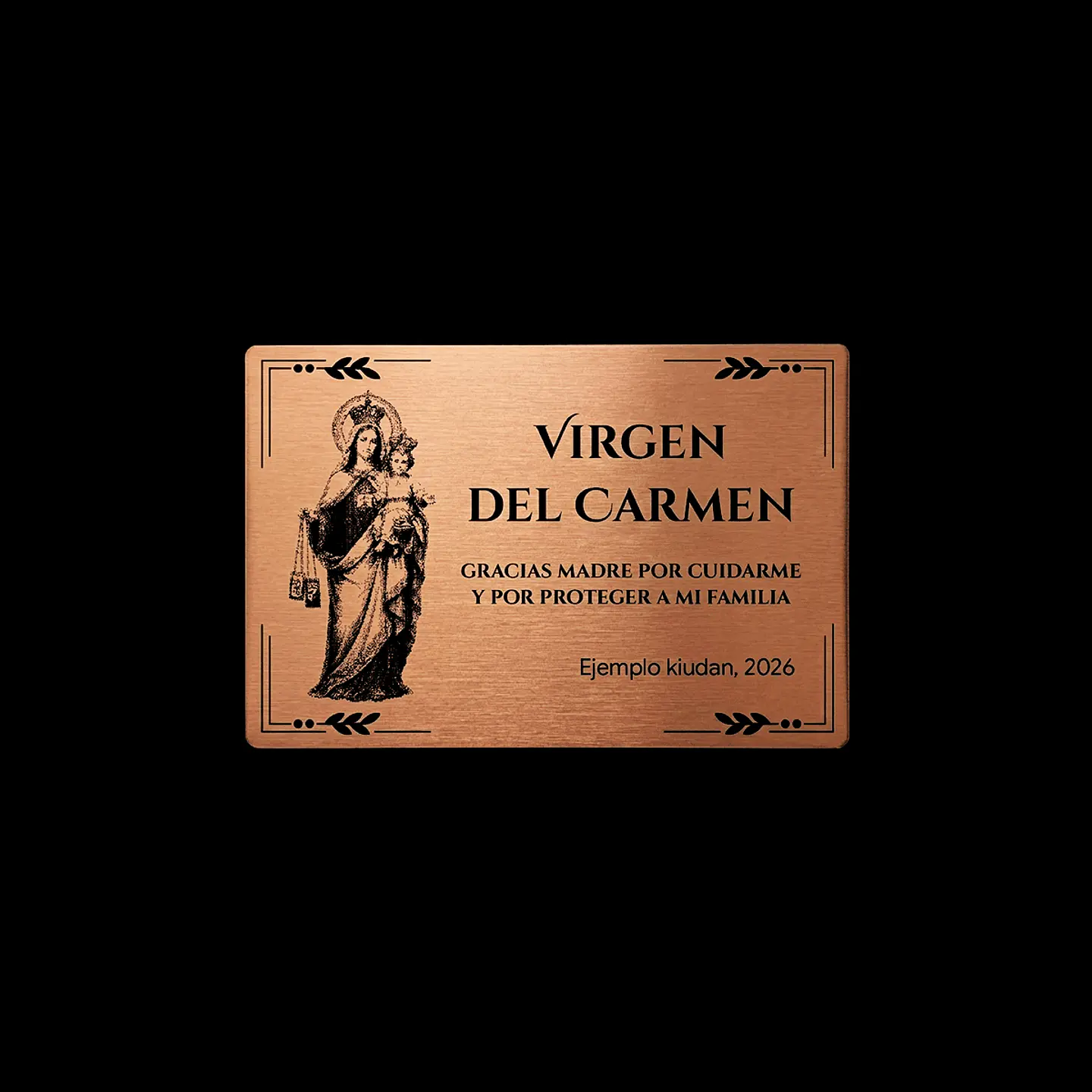 Placa Religiosa de Agradecimiento | Virgen del Carmen 1