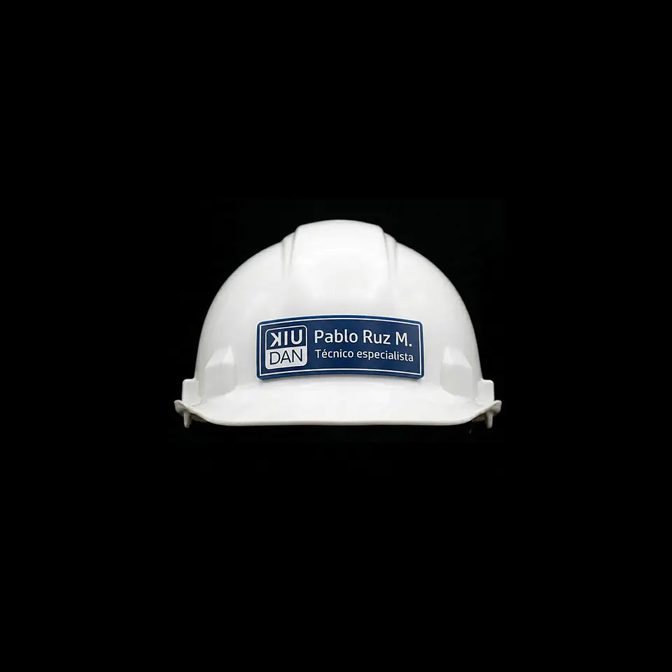 Placa de identificación para casco personalizado 5