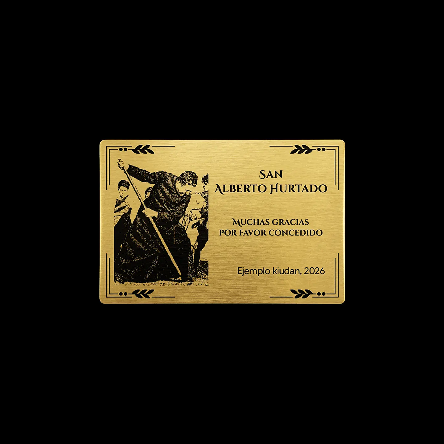 Placa Religiosa de Agradecimiento | San Padre Hurtado 2