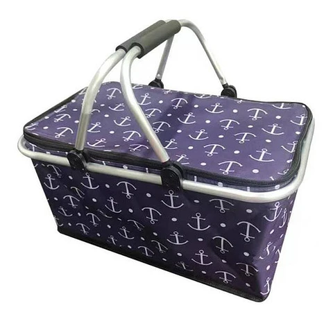 Bolso Termico Plegable Anclas  Cooler Canasta Picnic