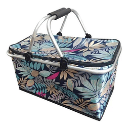 Bolso Termico Plegable  Flores Cooler Canasta Picnic