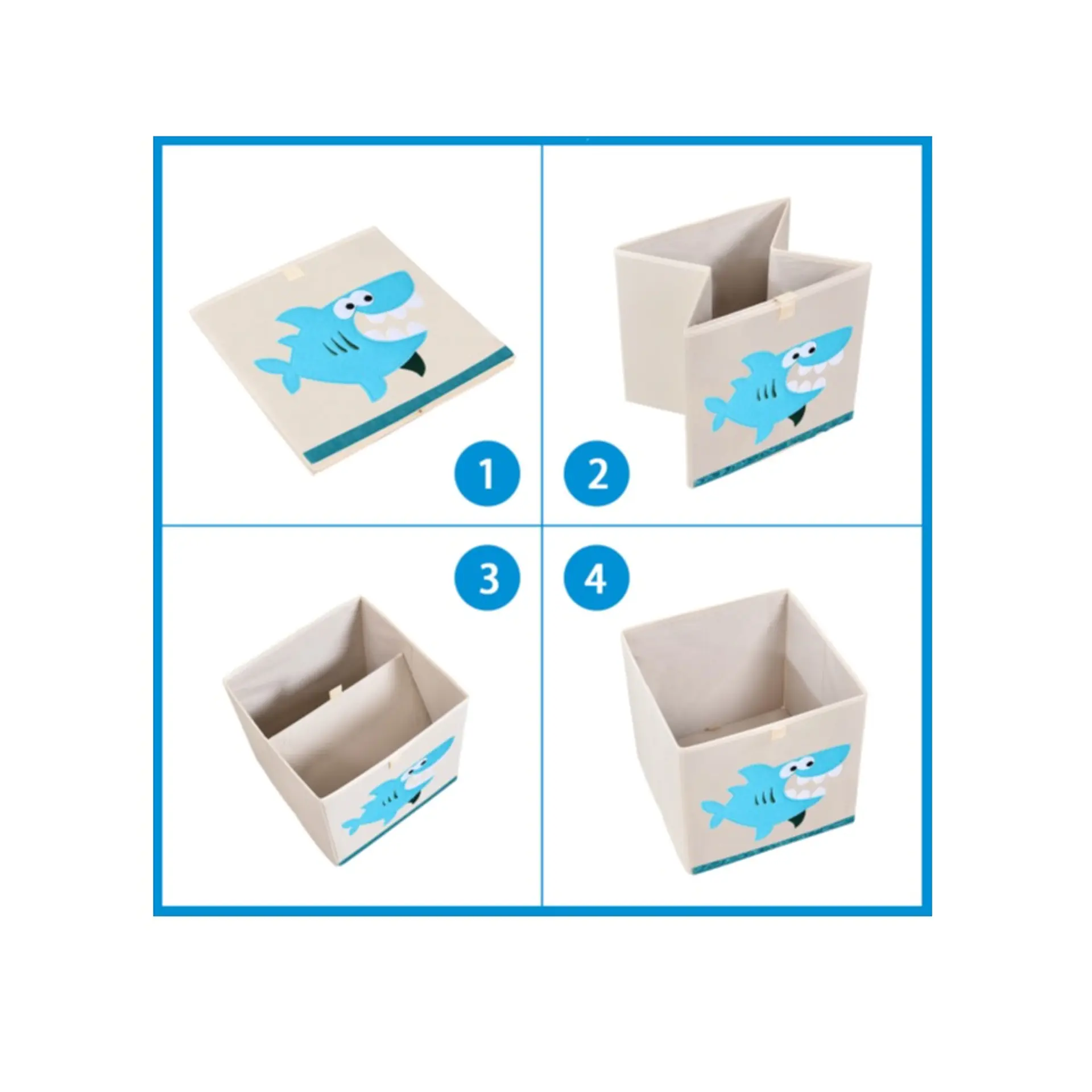 Caja Almacenamiento Juguete Ropa Organizadora Infantil Shark 2