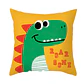 Funda Cojin 45x45 Dinosaurio Verde Lino Poly  - Miniatura 2