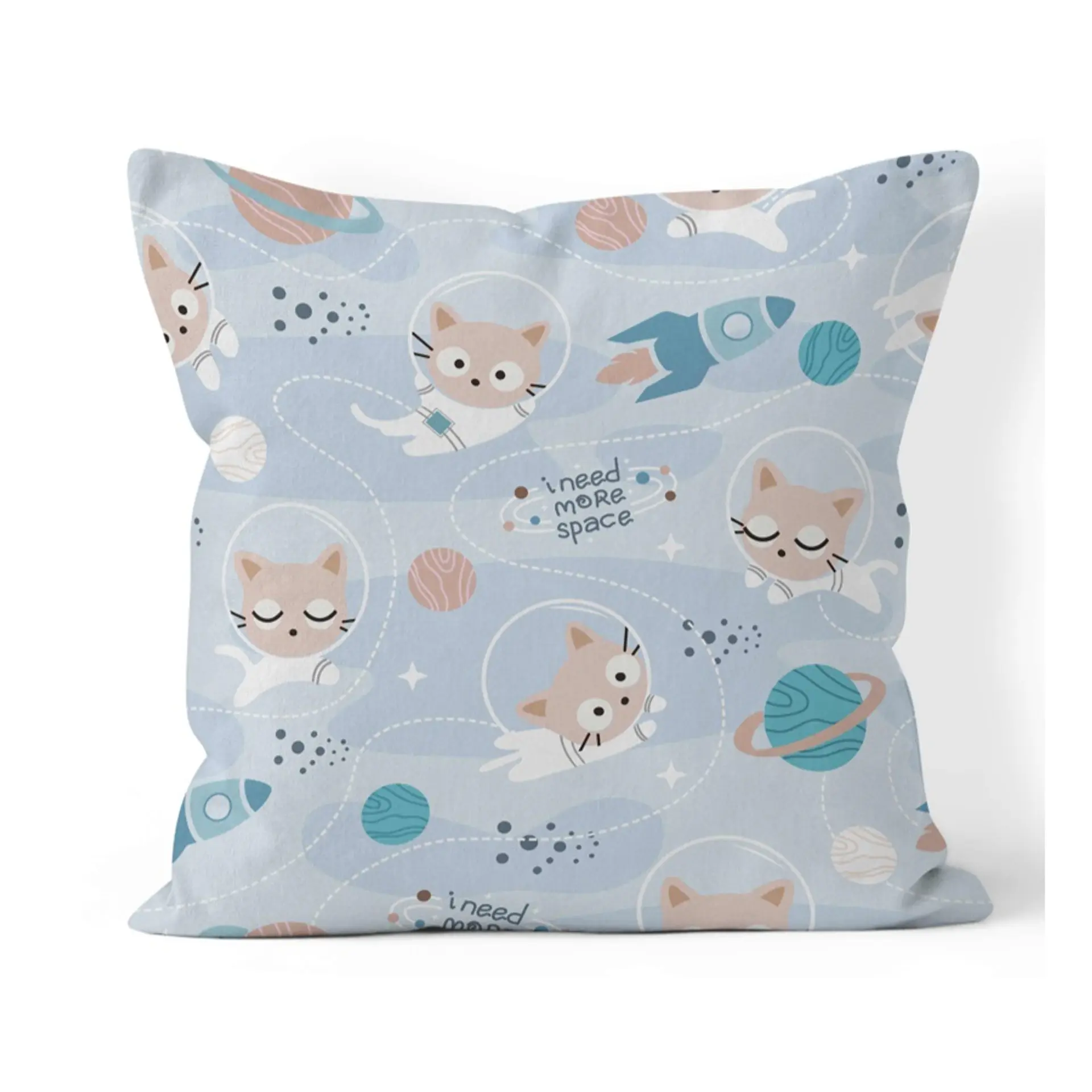 Funda Cojin 45x45 Gatitos Lino Poly  1