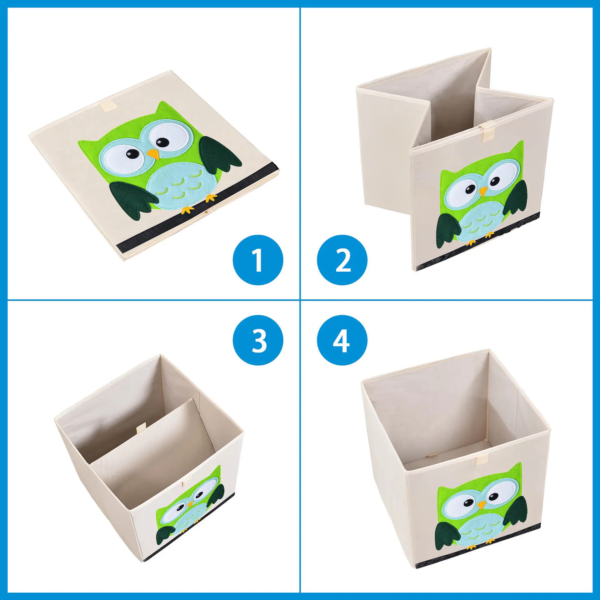 Caja Almacenamiento Juguetes Plegable Infantil Buho 2