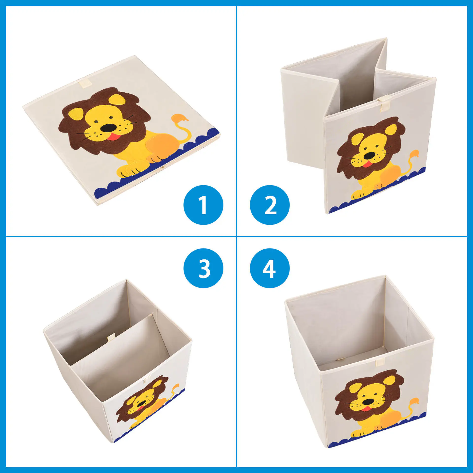 Caja Almacenamiento Juguetes Plegable Infantil Leon 2