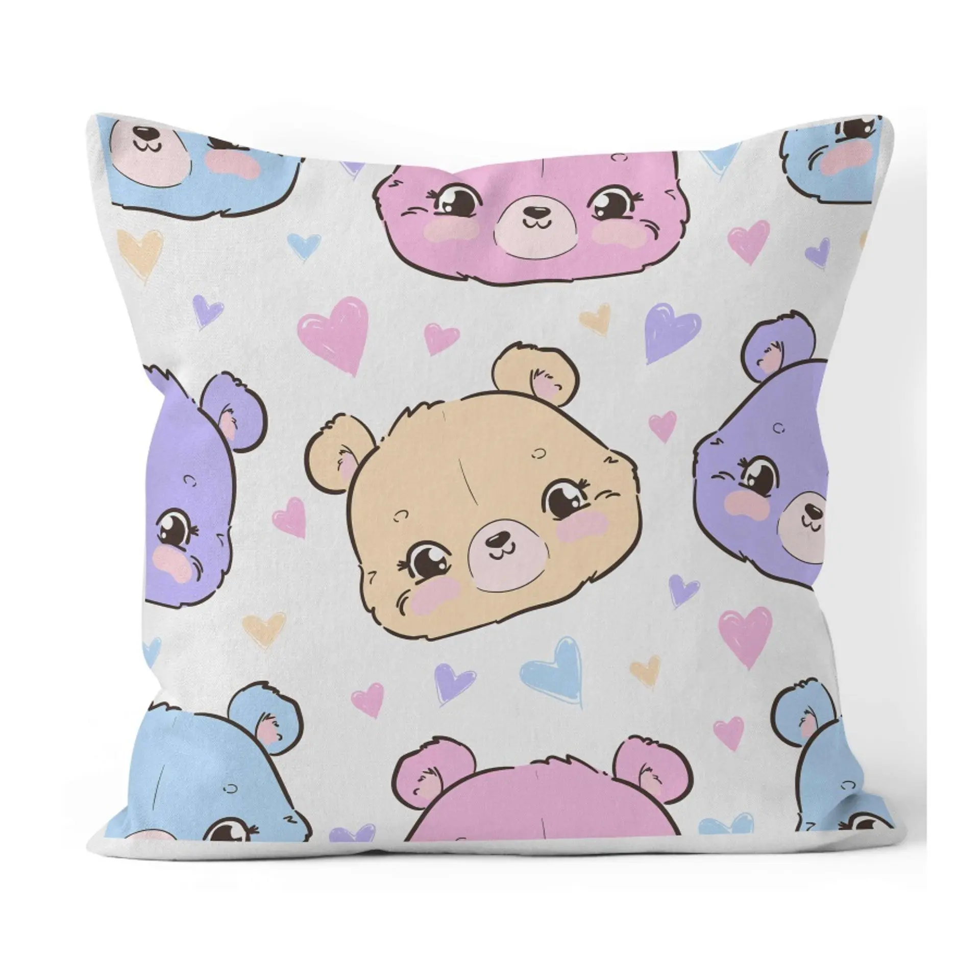 Funda Cojin 45x45 Ositos Lino Poly  1
