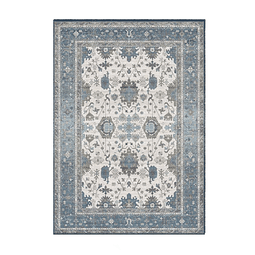 Alfombra Bajada Cama Diseño Oriental Light Blue 60 x 90 cm.