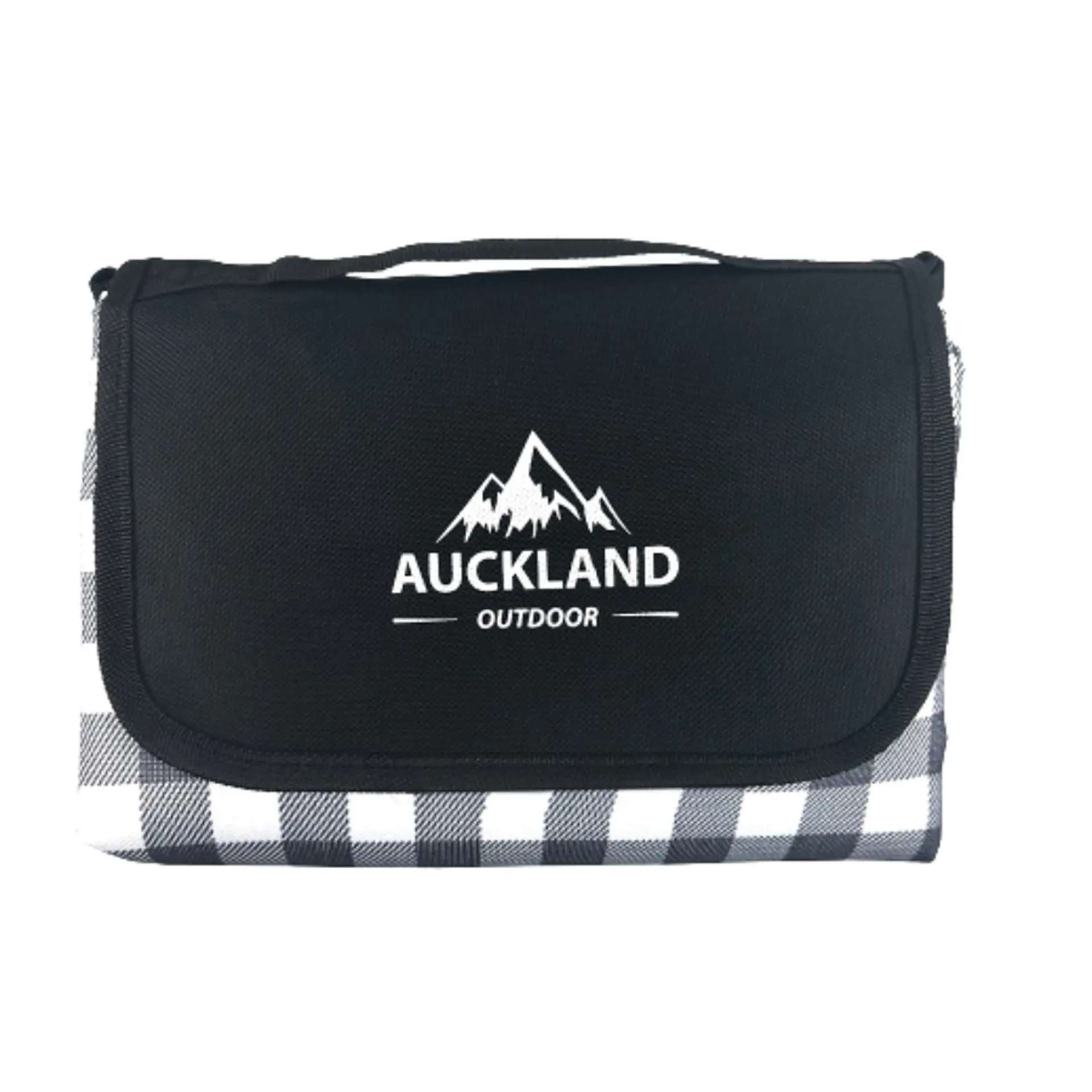 Manta Picnic Impermeable Cuadros Negros 150 x 180 cm 1