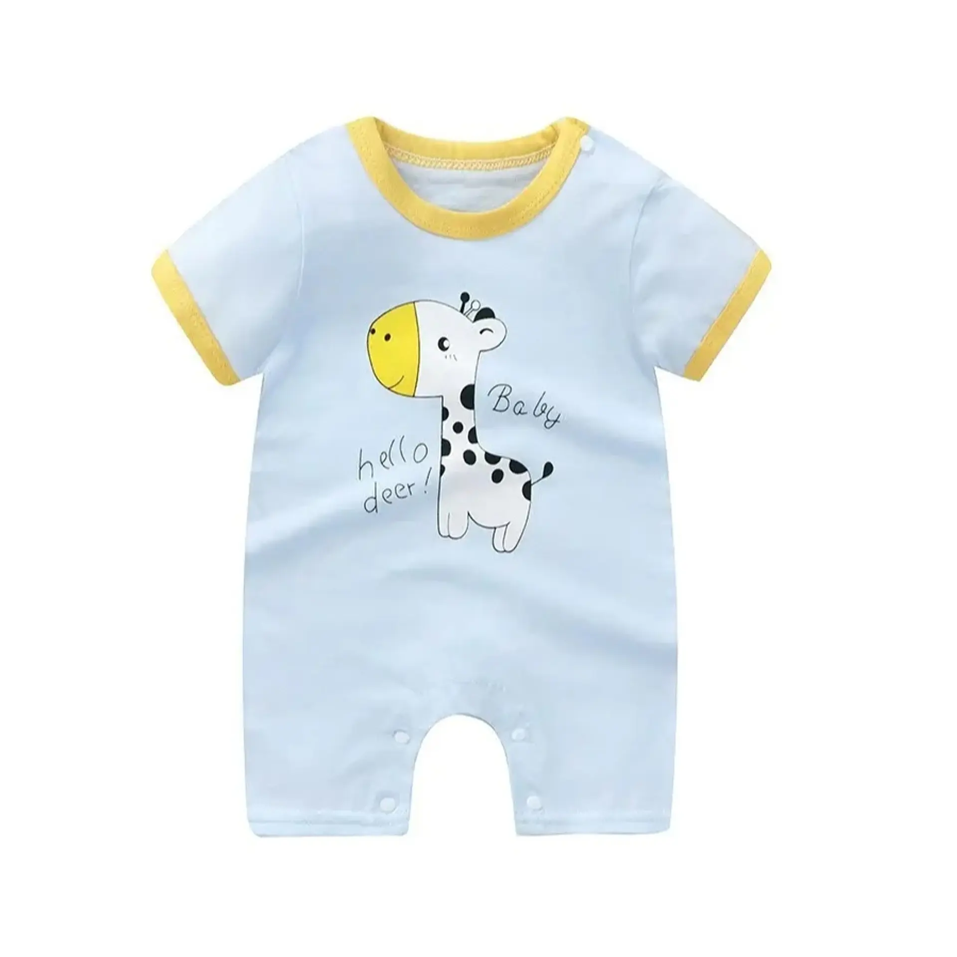 Body Osito Enterito Pilucho Bebe Manga Corta Algodon Baby Deer 1