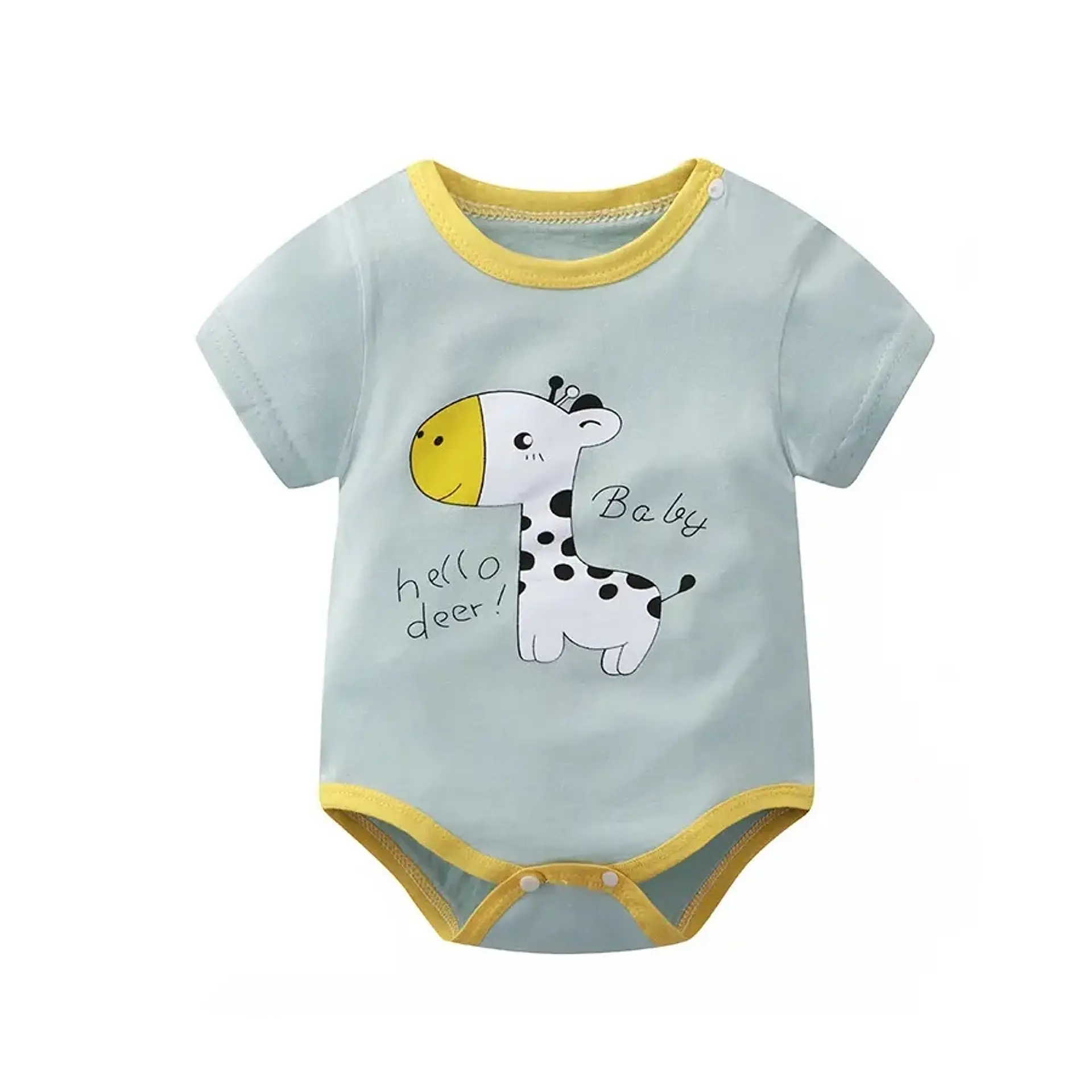 Pilucho Body Osito Bebe Manga Corta Algodon Hello Deer 1