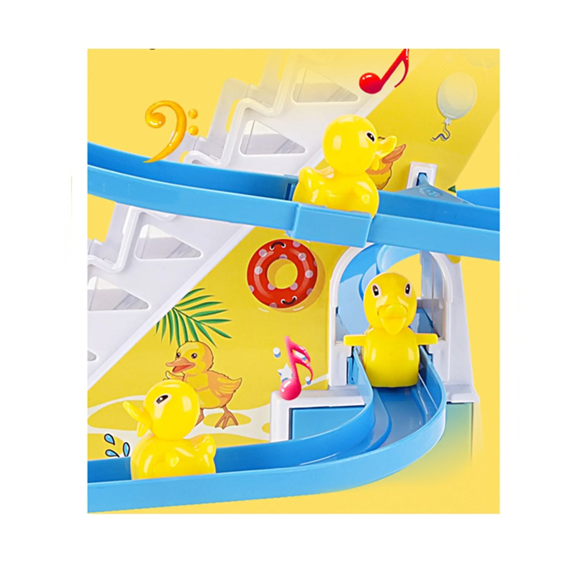 Pato y Patitos Subiendo Escaleras Juguete Electrico Pista 2