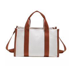 Bolso Cartera Canvas Crudo Mango Cafe 32x21