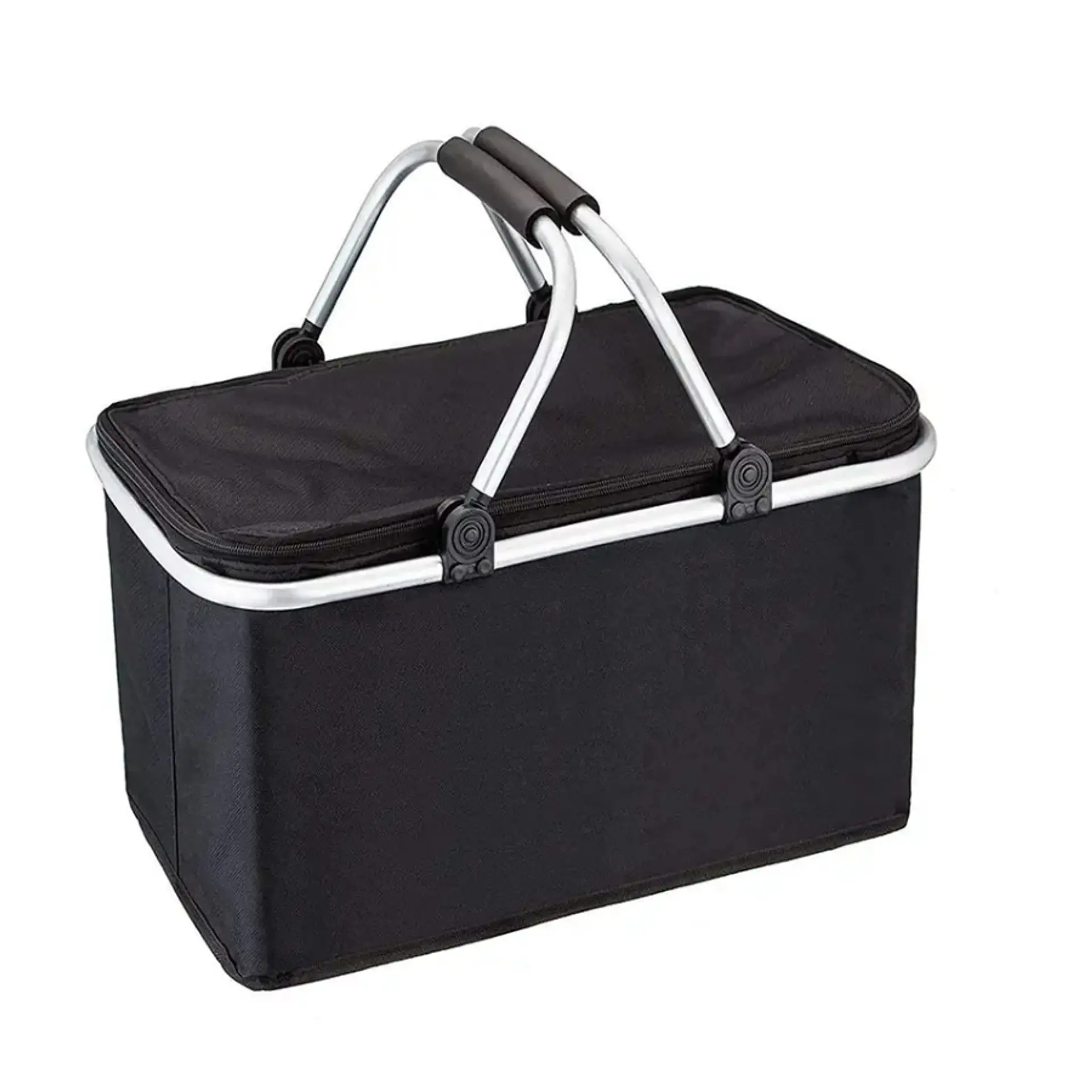 Bolso Termico Plegable Negro Cooler Canasta Picnic 1